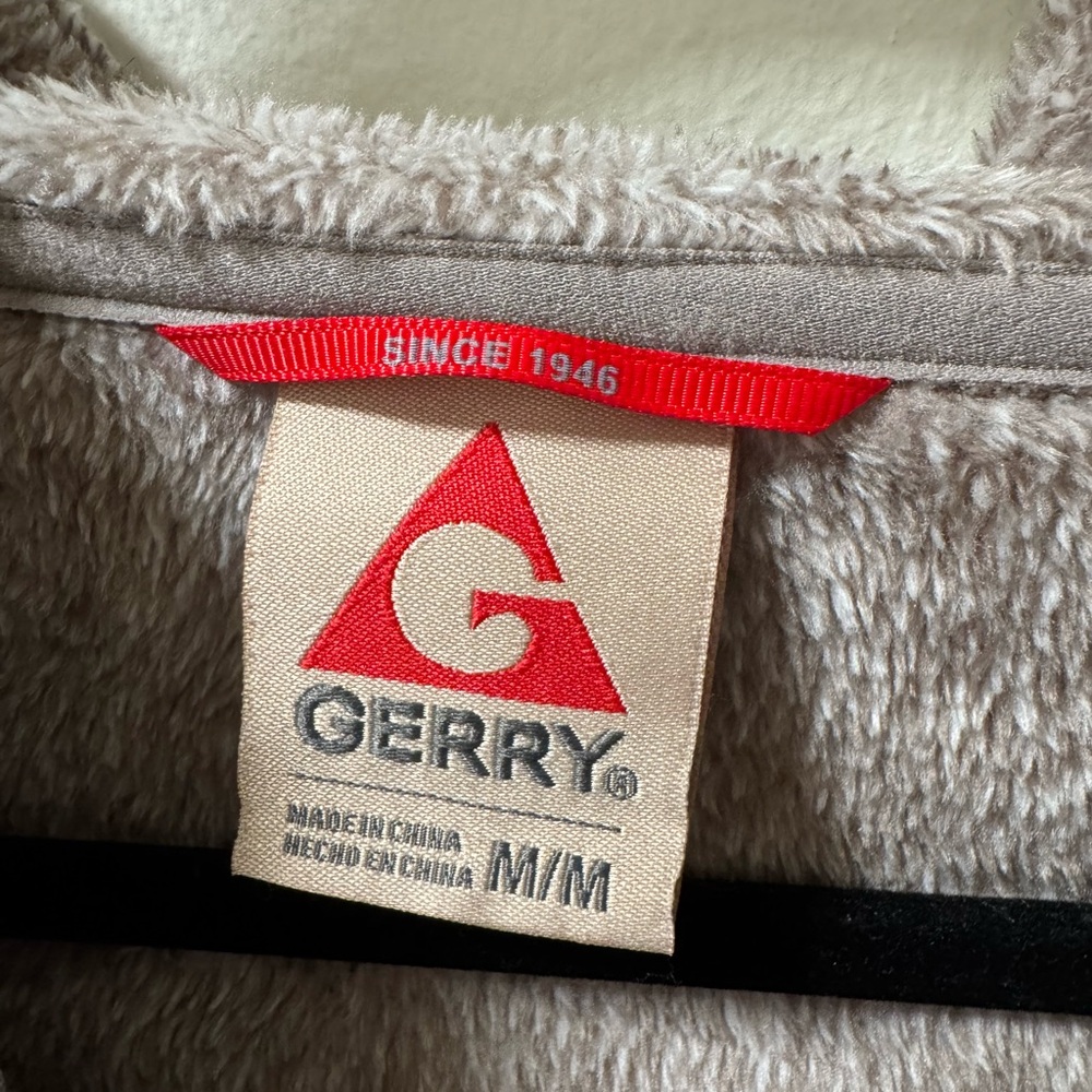 Gerry Women's Fleece 1/4-Zip Pullover Southwest Sherpa Fleece Gray Size Medium - Picture 2 of 6